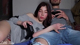 Amateur Girlfriend Gives Blowjob To Win Fifa Game And Gets Fucked In The Ass