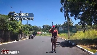 Kriss Hotwife Noel Strips Down In The Middle Of Bustling Traffic In Salvador Bahia During Christmas