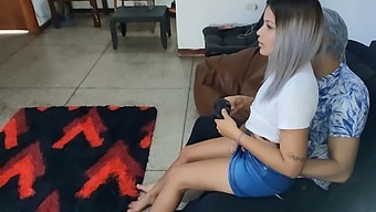 Innocent Daughter-In-Law Nearly Caught By Parents During Solo Play With Sex Toy