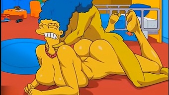 Marge'S Intense Pleasure As She Gets Filled With Hot Cum In Her Ass