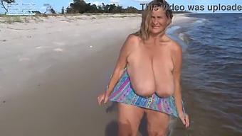 Grandma'S Beach Fun With Musical Slide Show And Swimsuit Tease