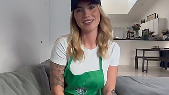 Barista With A Perfect Body Has An Affair With A Customer And Asks If He Would Have Sex With Her.